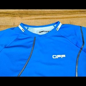 Off-White Active wear, men’s BLUE mesh top XL, wore one time with tags!